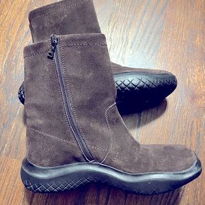 Suede chunky Prada boots